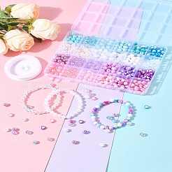 Наборы для изготовления браслетов из круглых бусин своими руками DIY-FS0008-80