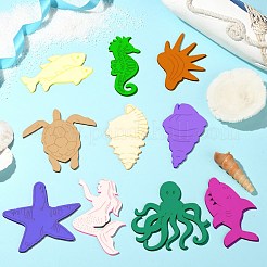 Незаконченные деревянные фигурки морских обитателей&nbsp;WOOD-CJC0010-02