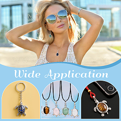 10шт 10 стиля подвески из натуральных и синтетических смешанных драгоценных камней&nbsp;G-PH0003-29