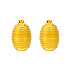 Геометрические овальные серьги-гвоздики из нержавеющей стали 304 с полосками&nbsp;CQ0547