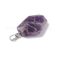 Подвески из натурального аметиста  G-F739-03P-01