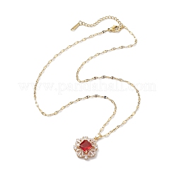 Ожерелье с кулоном из кубического циркония NJEW-C039-07KCG