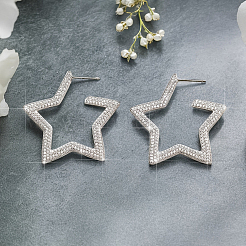 S925 серьги-гвоздики из стерлингового серебра в форме звезды NU9331