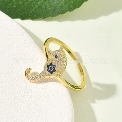 Кольца-манжеты с кубическим цирконием из нержавеющей стали 304 для женщин&nbsp;RJEW-Z122-02G-01