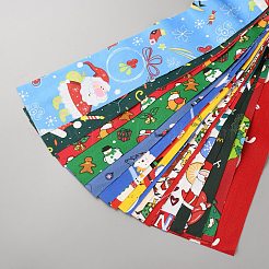 Рождественская хлопчатобумажная ткань для квилтинга и шитья&nbsp;FIND-SZC0009-11