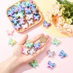 10шт УФ-покрытие Радужные переливающиеся акриловые бусины&nbsp;OACR-YW0003-68