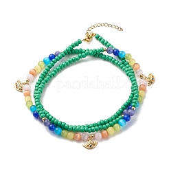 Стеклянные семена и бусины на талии «кошачий глаз» NJEW-C00030-04