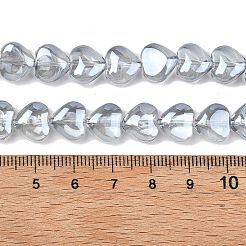 Гальванизированная нить из прозрачных стеклянных бусин&nbsp;EGLA-A045-01-PL02