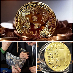 6 шт. пустые памятные монеты из сплава AJEW-BC0006-56G