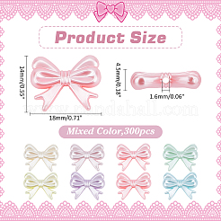 300 шт. перламутровые непрозрачные акриловые бусины SACR-ME0001-06