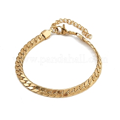 Браслеты из нержавеющей стали 304 с панцирным плетением для женщин BJEW-Z143-15G