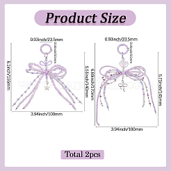 2 шт. 2 стиля сплава со стеклянными бусинами подвеска украшения&nbsp;KEYC-SP0001-21B