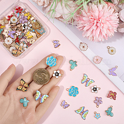 100шт 20 стиля сплава эмалевые подвески&nbsp;ENAM-BM0001-04