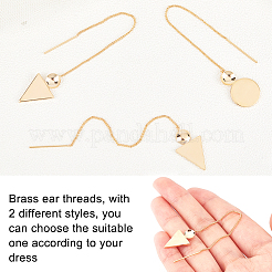 12 шт. 2 стиля латунных сережек-гвоздиков&nbsp;KK-UN0001-09