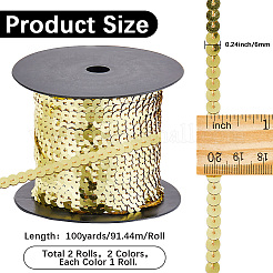 2 рулон 2-х цветных пластиковых бусин с пайетками&nbsp;FIND-CY0001-12A