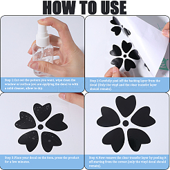 4 лист 2-х цветных водонепроницаемых наклеек из ПВХ с изображением цветов на автомобиль DIY-GF0008-94B