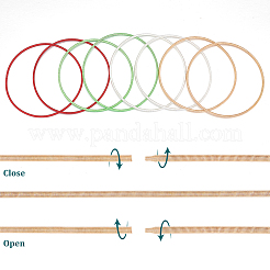 40шт. 4 стиля стальной проволоки круглые змеиные браслеты набор BJEW-BC0001-20