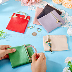 6 шт. 6 цвета искусственной кожи сумки для хранения ювелирных изделий на молнии&nbsp;ABAG-TA0001-72A