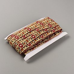 Лента из полиэстера с вышивкой в этническом стиле&nbsp;OCOR-WH0047-81