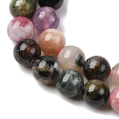 Натуральные разноцветные турмалиновые бусины G-K402-A01-8mm