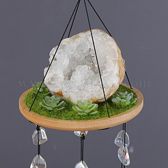 Подвесной колокольчик из натурального кварцевого кристалла&nbsp;HJEW-D302-08
