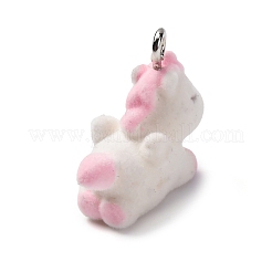 Подвески из флокированной смолы анима с платиновой железной петлей FIND-S001-13C