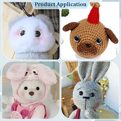 72 шт. пластиковые глаза для поделок&nbsp;DIY-PH0034-44A