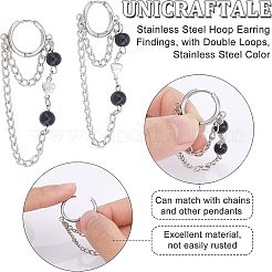 16 шт. фурнитура для сережек-колец из нержавеющей стали STAS-UN0037-46P