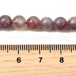 Бусы из натурального фиолетового красного турмалина G-N327-02A-01