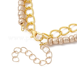 6шт 6 стиля рождественский сплав эмалированный многорядный браслет для женщин BJEW-JB12078