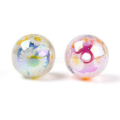 Печатные прозрачные акриловые бусины MACR-T048-09