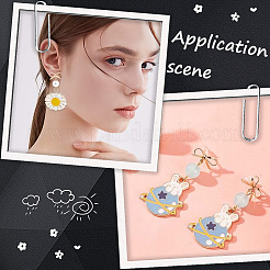 Наборы для самостоятельного изготовления латунных сережек-гвоздиков с бантом&nbsp;DIY-CN0003-24G