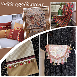 6 шт. двухцветные полиэстеровые ленты для кисточек&nbsp;SRIB-GA0001-15