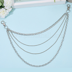 Ремни из сплава многослойные цепные для брюк&nbsp;AJEW-WH20018-131