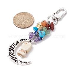 Украшения из сплава с подвесками в виде полой луны&nbsp;HJEW-JM01613-02