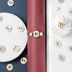 120 шт. 12 стиля незаконченные соединители из натурального дерева тополя&nbsp;WOOD-LS0001-05