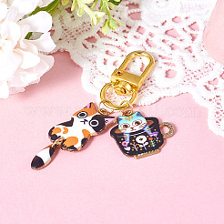 1шт подвесные украшения из эмали из сплава&nbsp;HJEW-TA0001-25