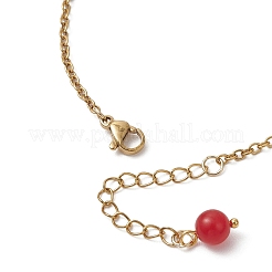 Браслеты с подвесками из вишневого сплава и эмалью&nbsp;BJEW-JB13132