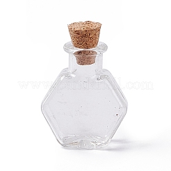 Шестигранный кукольный домик миниатюрные стеклянные пробки бутылки орнамент&nbsp;AJEW-F058-01A