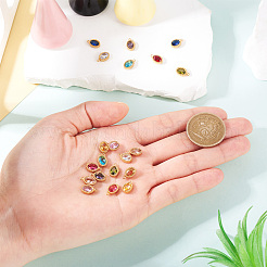 20 шт. 10-х цветные подвески из нержавеющей стали 304 с микропаве из кубического циркония STAS-TA0002-92