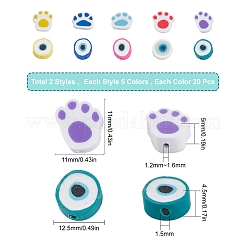 200шт 10 стилей ручной работы из полимерной глины CLAY-SC0001-34