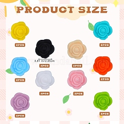 20шт 10 цвета розовые силиконовые бусины SIL-SZ0001-62