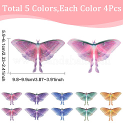 20 шт. 5 цвета ткани имитация марли бабочка украшения аксессуары&nbsp;DIY-SP0005-69