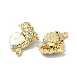 Латунные микропаве прозрачные подвески с фианитом&nbsp;KK-A221-21A-G