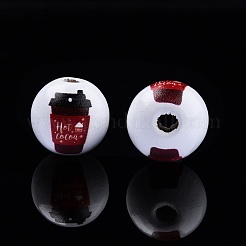 Деревянные бусины с кофейной тематикой WOOD-D006-10