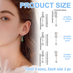 3 шт. 3 стиля 925 серебряных хрустальных подвески-петли FIND-ME0001-73