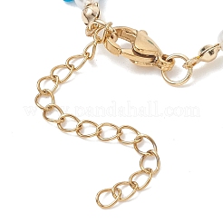 Браслеты из натуральных белых ракушек в форме звезды и стеклянного бисера для женщин&nbsp;BJEW-JB13282