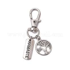 Вдохновляющее слово и дерево жизни подвеска в тибетском стиле из сплава&nbsp;HJEW-JM02192