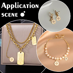 12 шт. 2 стиля латунных подвесок с микропаве из кубического циркония KK-UN0005-25