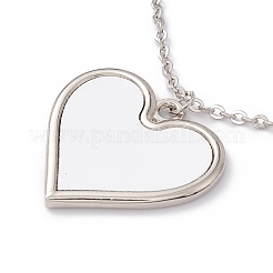 Сублимация пустой алюминиевый кулон ожерелье&nbsp;NJEW-E020-02P-03